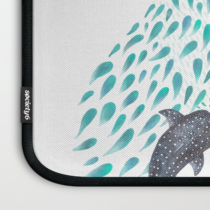 Whale Shark Pod Voyage Ocean Print Laptop Sleeve Gallery Image 3