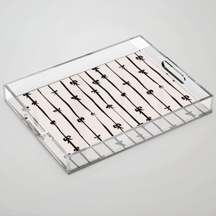 All in a bow - beige Acrylic Tray Gallery Image 1