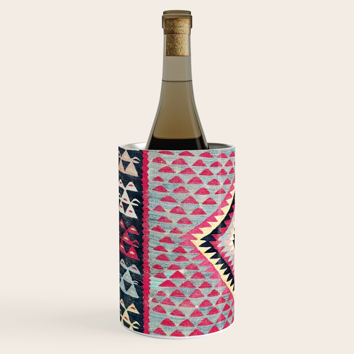 Sarkoy  Antique Bulgarian Kilim Print Wine Chiller Gallery Image 2