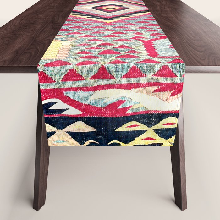 Sarkoy  Antique Bulgarian Kilim Print Table Runner Gallery Image 1