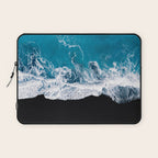 Minimalism Is Waves In Iceland  - Landscape Photography Laptop Sleeve Gallery Image 1