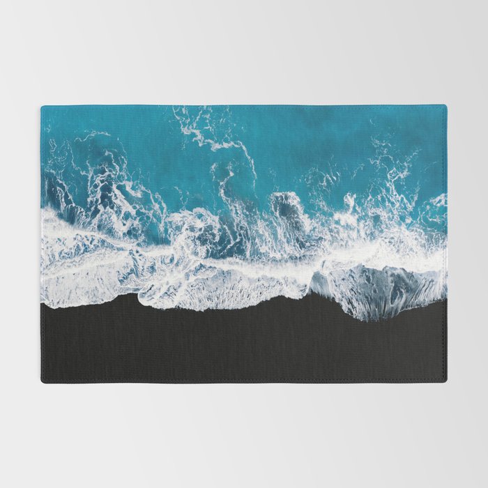 Minimalism Is Waves In Iceland  - Landscape Photography Rug Gallery Image 2