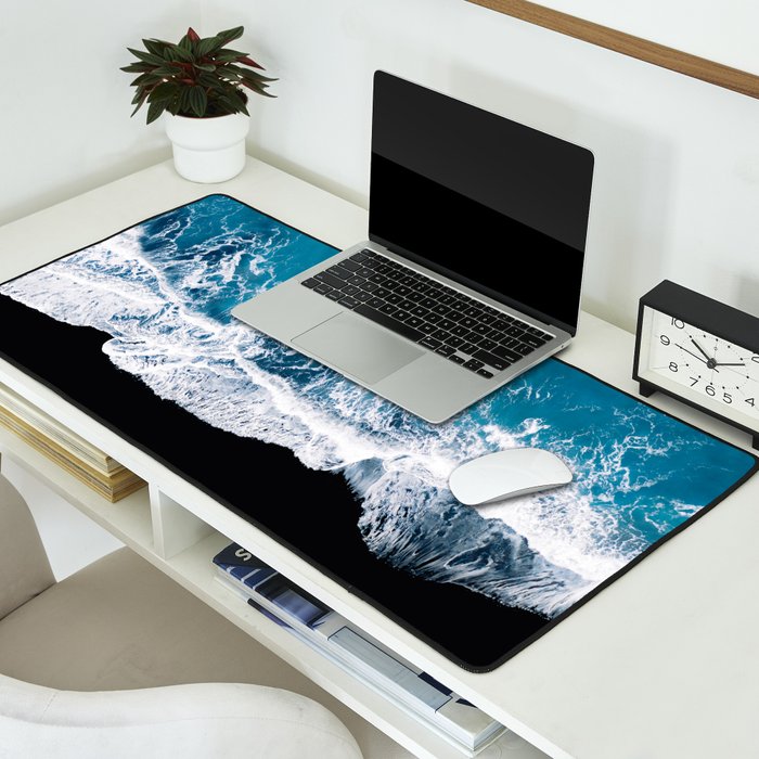 Minimalism Is Waves In Iceland  â Landscape Photography Desk Mat Gallery Image 2