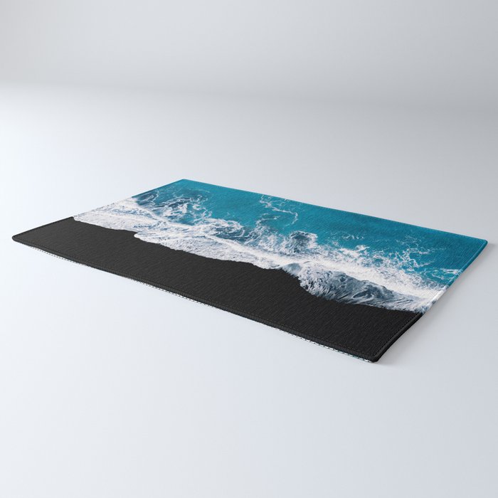 Minimalism Is Waves In Iceland  - Landscape Photography Rug Gallery Image 3