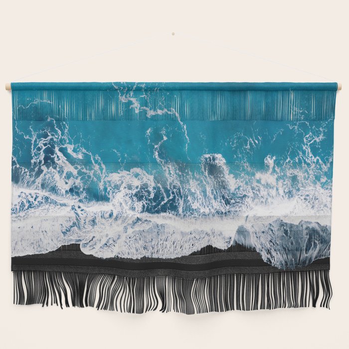 Minimalism Is Waves In Iceland  - Landscape Photography Wall Hanging Gallery Image 1