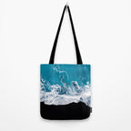 Minimalism Is Waves In Iceland  - Landscape Photography Tote Bag Gallery Image 2