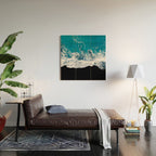 Minimalism Is Waves In Iceland  - Landscape Photography Wood Wall Art Gallery Image 2