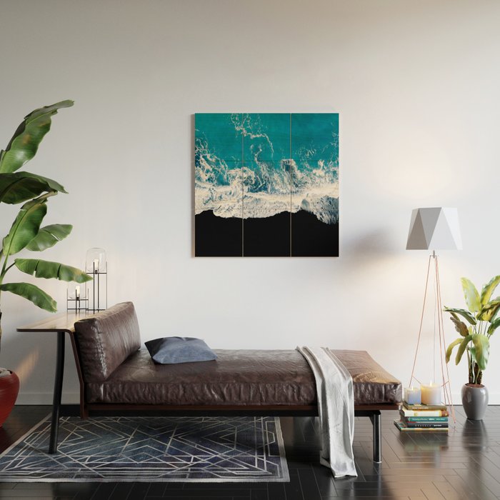 Minimalism Is Waves In Iceland  - Landscape Photography Wood Wall Art Gallery Image 2