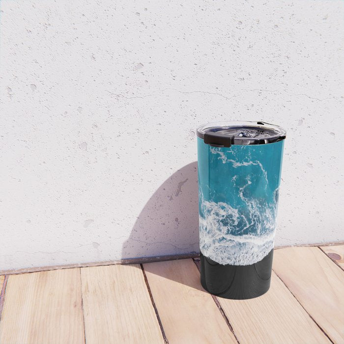 Minimalism Is Waves In Iceland  - Landscape Photography Travel Mug Gallery Image 4