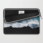 Minimalism Is Waves In Iceland  - Landscape Photography Laptop Sleeve Gallery Image 2