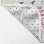 Cats in Purple and Brown Bath Mat Gallery Image 2