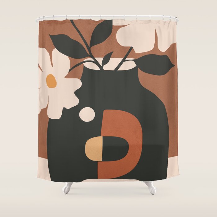 Geometric Blossom 2 Shower Curtain Gallery Image 1