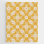 Daisies On Yellow Checkerboard Jigsaw Puzzle Gallery Image 1