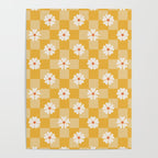 Daisies On Yellow Checkerboard Poster Gallery Image 4