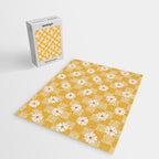 Daisies On Yellow Checkerboard Jigsaw Puzzle Gallery Image 2
