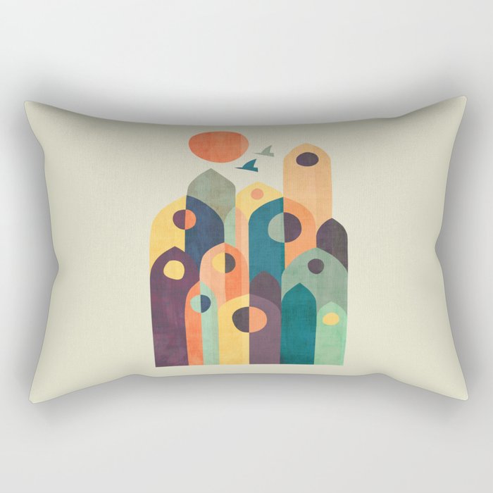 Ancient city Rectangular Pillow Gallery Image 2