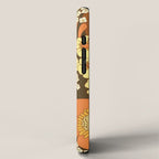 Brown, Yellow, Orange qnd Ivory Retro Flowers iPhone Case Gallery Image 2