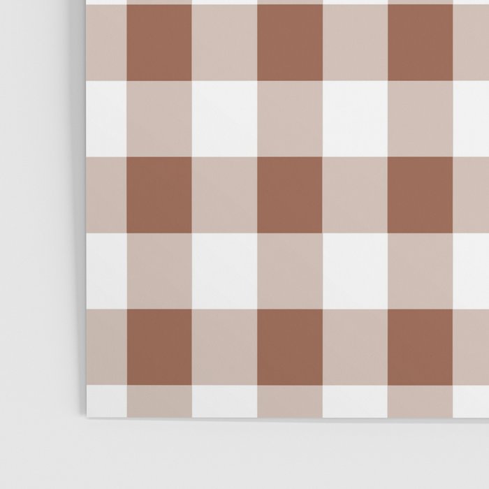 Gingham Large Brown White Poster Gallery Image 3