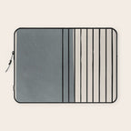 Gray and Black Minimalist Lines Laptop Sleeve Gallery Image 1