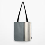 Gray and Black Minimalist Lines Tote Bag Gallery Image 2