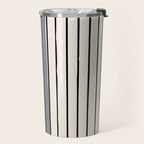 Gray and Black Minimalist Lines Travel Mug Gallery Image 2