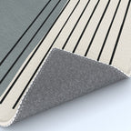 Gray and Black Minimalist Lines Rug Gallery Image 4