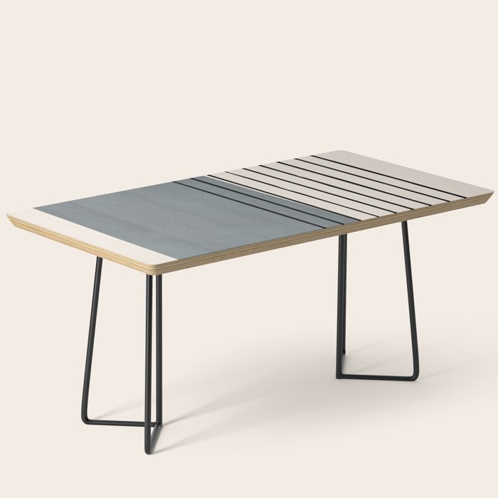 Gray and Black Minimalist Lines Coffee Table Gallery Image 1