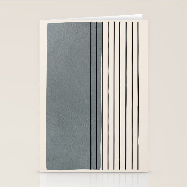 Gray and Black Minimalist Lines Stationery Card Gallery Image 2