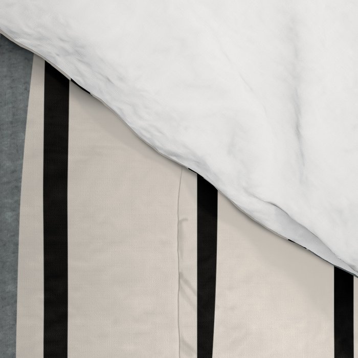 Gray and Black Minimalist Lines Comforter Gallery Image 4