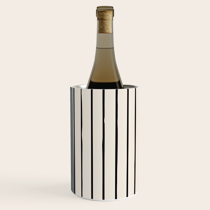 Gray and Black Minimalist Lines Wine Chiller Gallery Image 3