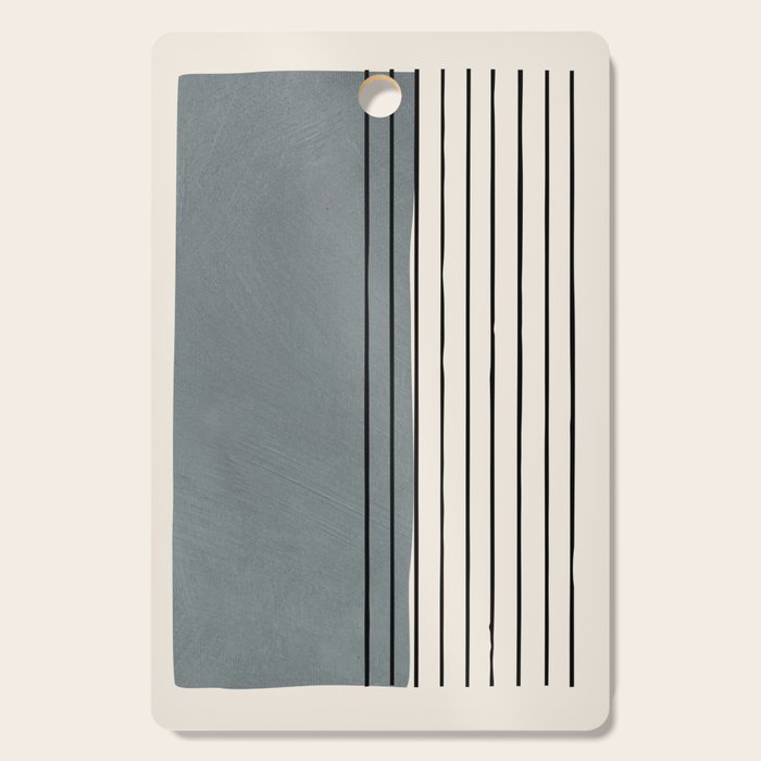 Gray and Black Minimalist Lines Cutting Board Gallery Image 1