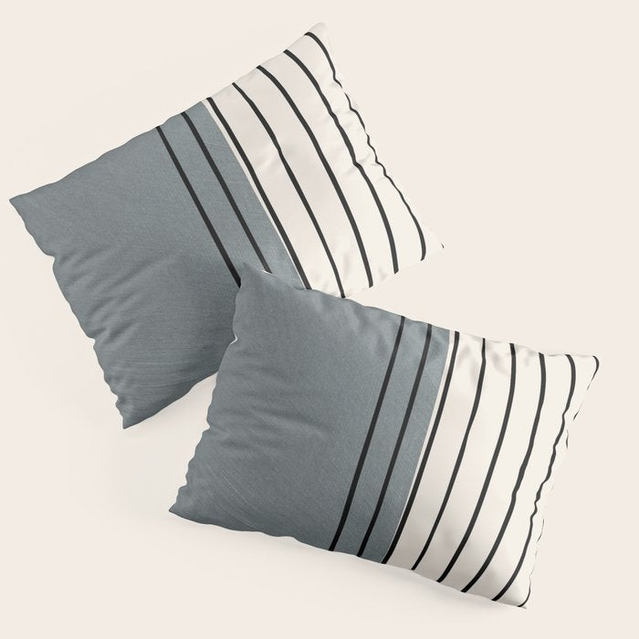 Gray and Black Minimalist Lines Pillow Sham Gallery Image 3