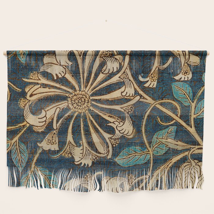 Honeysuckle (1876) by William Morris, Abstract II Antique Vintage Victorian Jugendstil Art Nouveau Wall Hanging Gallery Image 1