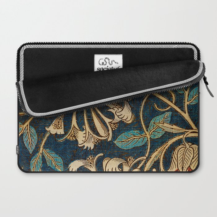 Honeysuckle (1876) by William Morris, Abstract II Antique Vintage Victorian Jugendstil Art Nouveau Laptop Sleeve Gallery Image 2