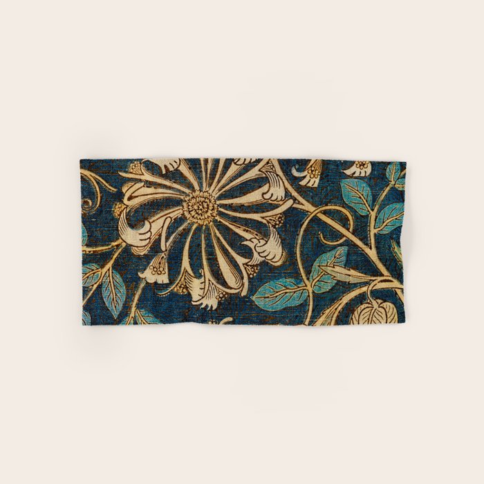 Honeysuckle (1876) by William Morris, Abstract II Antique Vintage Victorian Jugendstil Art Nouveau Bath Towel Gallery Image 1