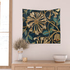Honeysuckle (1876) by William Morris, Abstract II Antique Vintage Victorian Jugendstil Art Nouveau Wall Tapestry Gallery Image 2