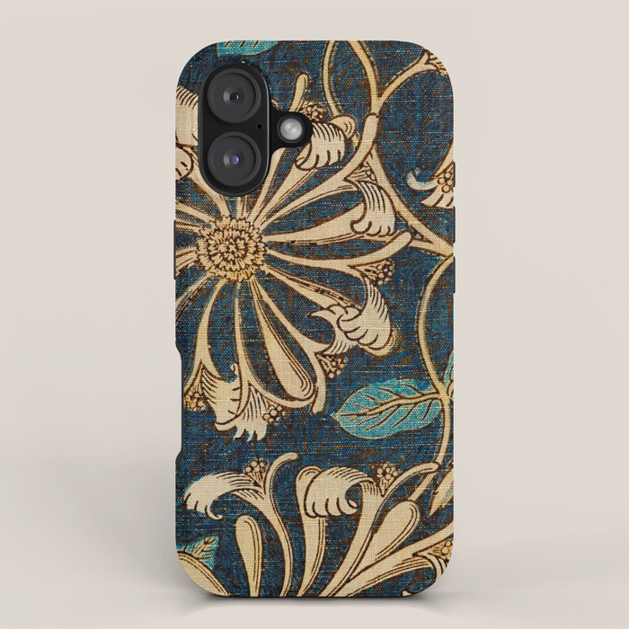 Honeysuckle (1876) by William Morris, Abstract II Antique Vintage Victorian Jugendstil Art Nouveau iPhone Case Gallery Image 1