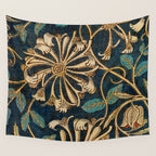 Honeysuckle (1876) by William Morris, Abstract II Antique Vintage Victorian Jugendstil Art Nouveau Wall Tapestry Gallery Image 4