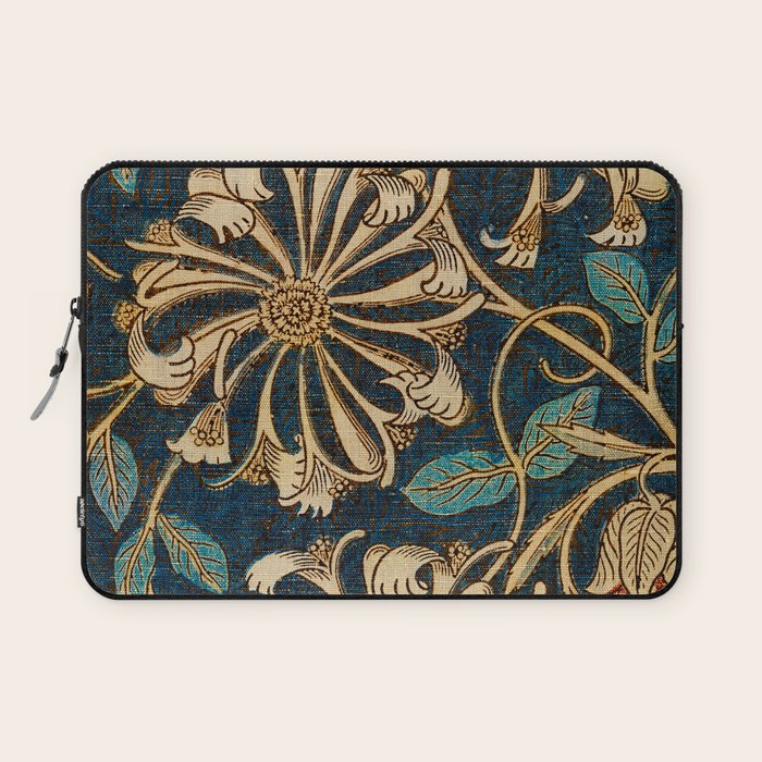 Honeysuckle (1876) by William Morris, Abstract II Antique Vintage Victorian Jugendstil Art Nouveau Laptop Sleeve Gallery Image 1