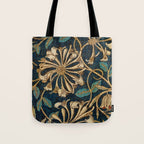 Honeysuckle (1876) by William Morris, Abstract II Antique Vintage Victorian Jugendstil Art Nouveau Tote Bag Gallery Image 1
