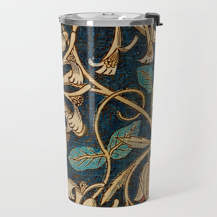 Honeysuckle (1876) by William Morris, Abstract II Antique Vintage Victorian Jugendstil Art Nouveau Travel Mug Gallery Image 2