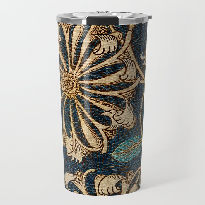 Honeysuckle (1876) by William Morris, Abstract II Antique Vintage Victorian Jugendstil Art Nouveau Travel Mug Gallery Image 1