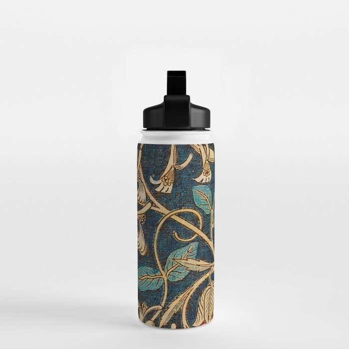 Honeysuckle (1876) by William Morris, Abstract II Antique Vintage Victorian Jugendstil Art Nouveau Water Bottle Gallery Image 2