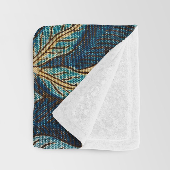 Honeysuckle (1876) by William Morris, Abstract II Antique Vintage Victorian Jugendstil Art Nouveau Throw Blanket Gallery Image 3
