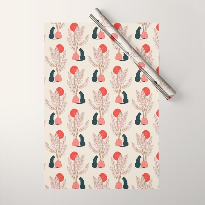 Summer panther Wrapping Paper Gallery Image 1