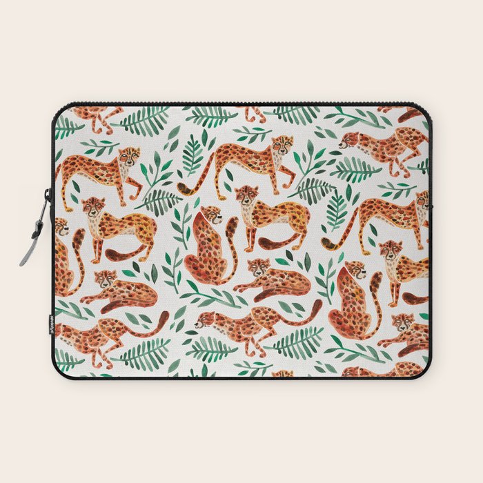 Cheetah Collection â Orange & Green Palette Laptop Sleeve Gallery Image 1