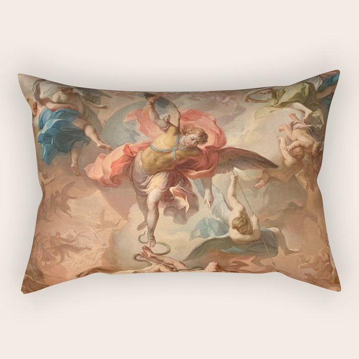 Fall of the Rebel Angels Renaissance Painting Rectangular Pillow Gallery Image 2