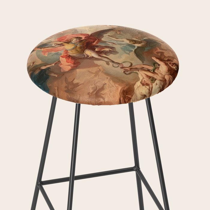 Fall of the Rebel Angels Renaissance Painting Stool Gallery Image 2