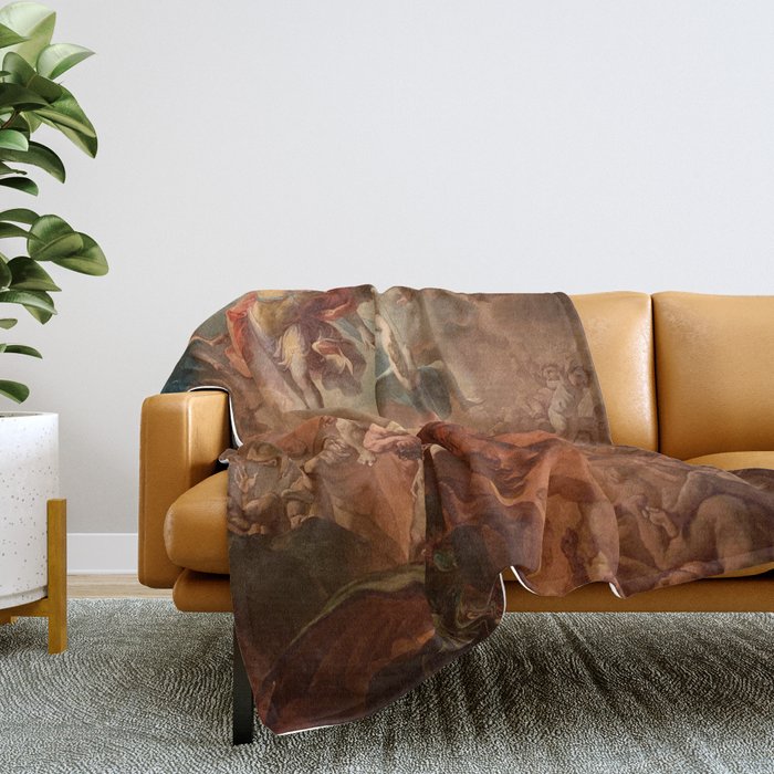 Fall of the Rebel Angels Renaissance Painting Throw Blanket Gallery Image 2