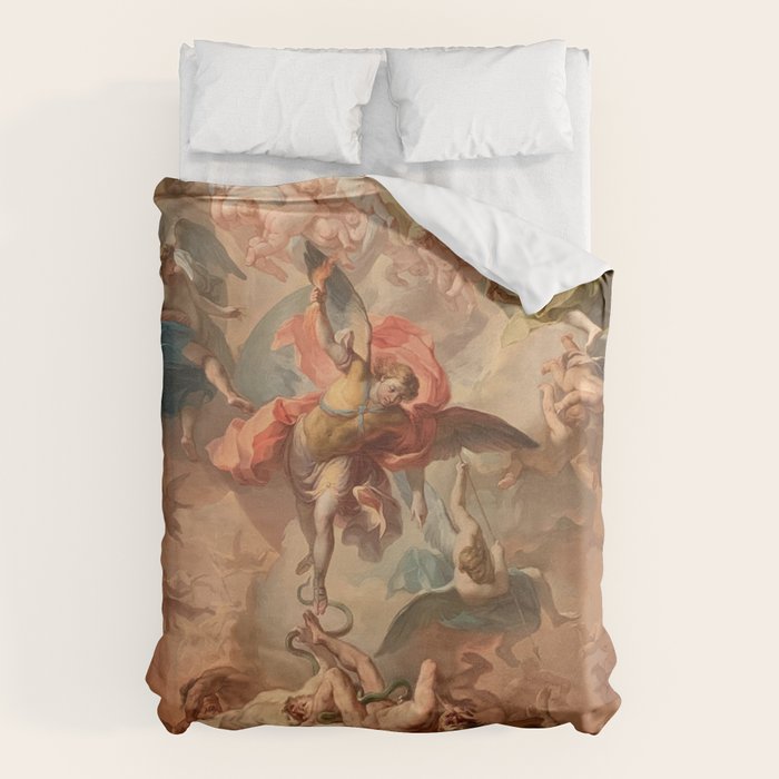 Fall of the Rebel Angels Renaissance Painting Duvet Cover Gallery Image 1